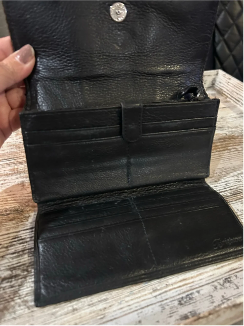 Brighton Leather Wallet/crossbody One Size Black Brown